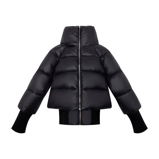 ELLABEE BLACK PUFFER BOMBER COAT