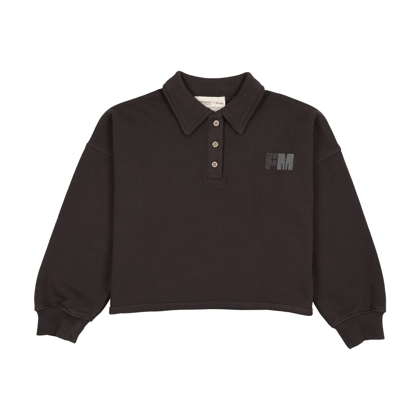 FARREN + ME BLACK WASHED SWING POLO