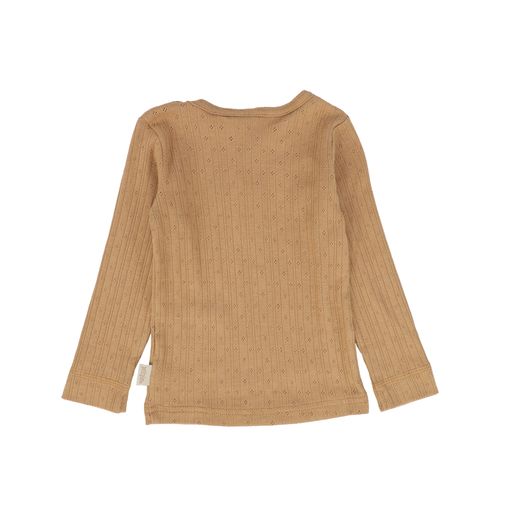 PETIT PIAO CARAMEL POINTELLE TSHIRT
