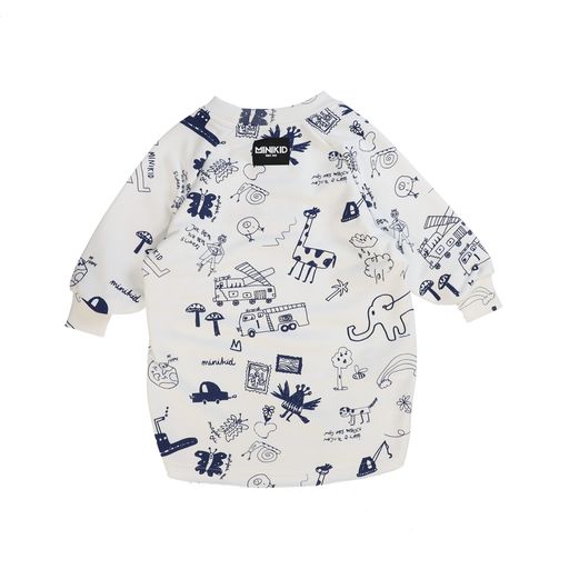 MINIKID CREAM CREATIVE SOULS DRESS