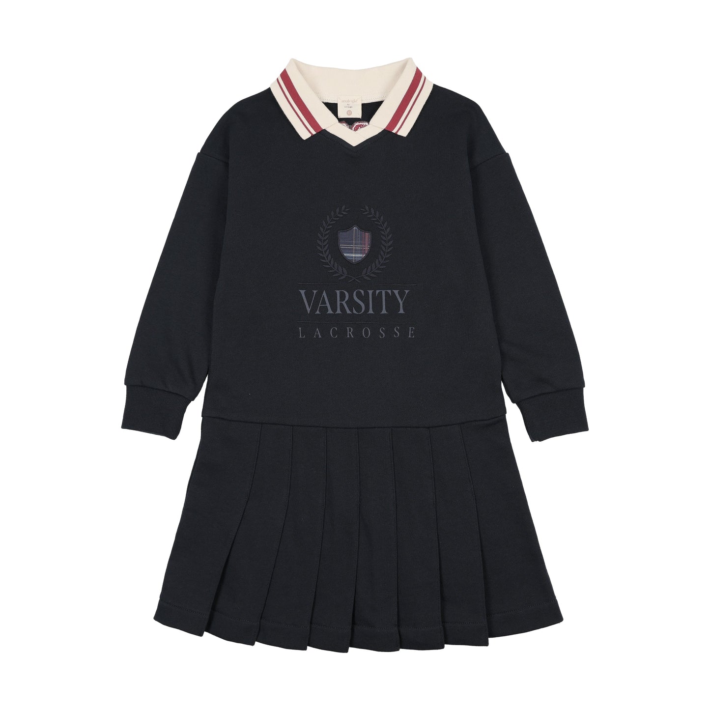 ANALOGIE NAVY VARSITY FAN CLUB DRESS