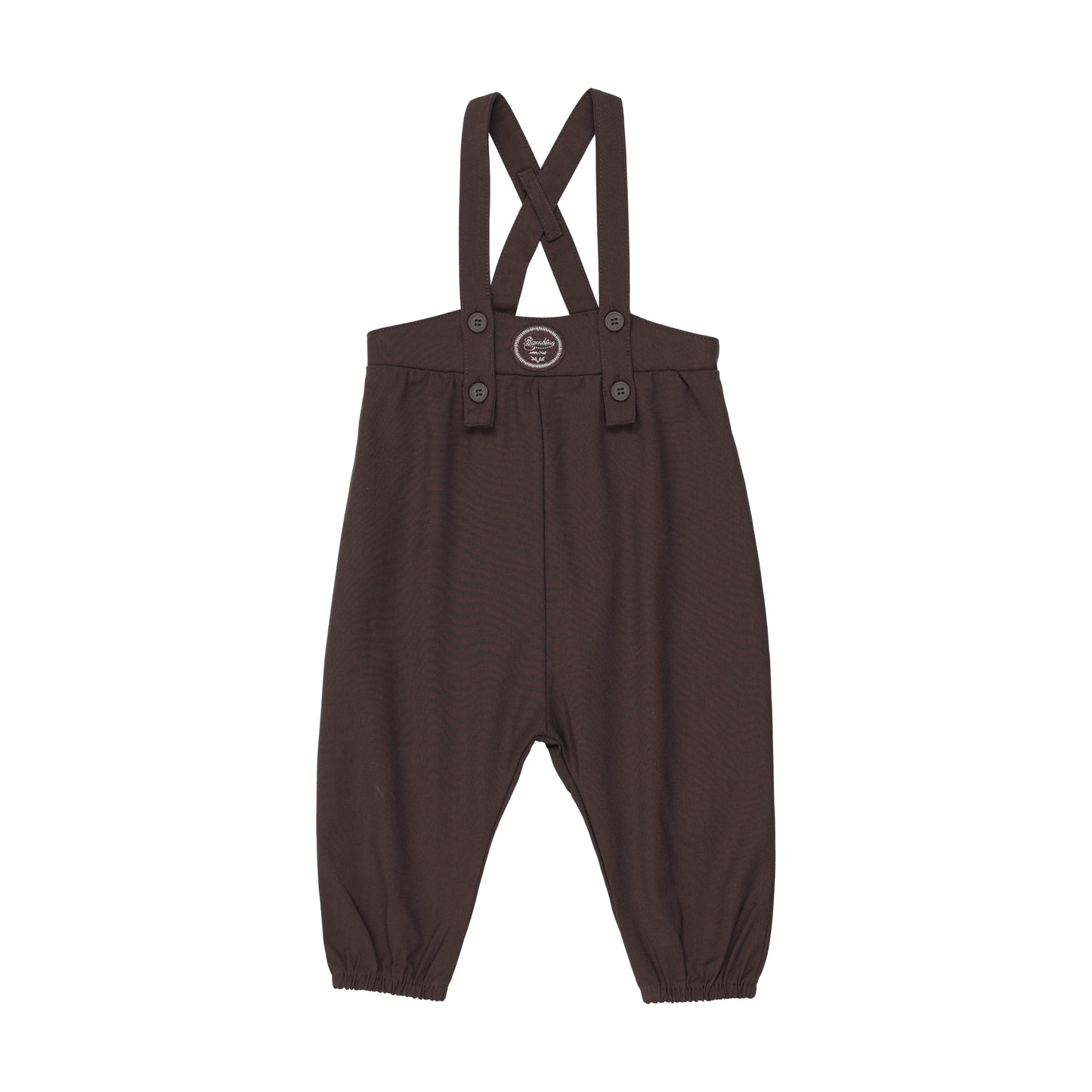 ANALOGIE CHOCOLATE BROWN PLAID EDITION BOYS LONG ROMPER