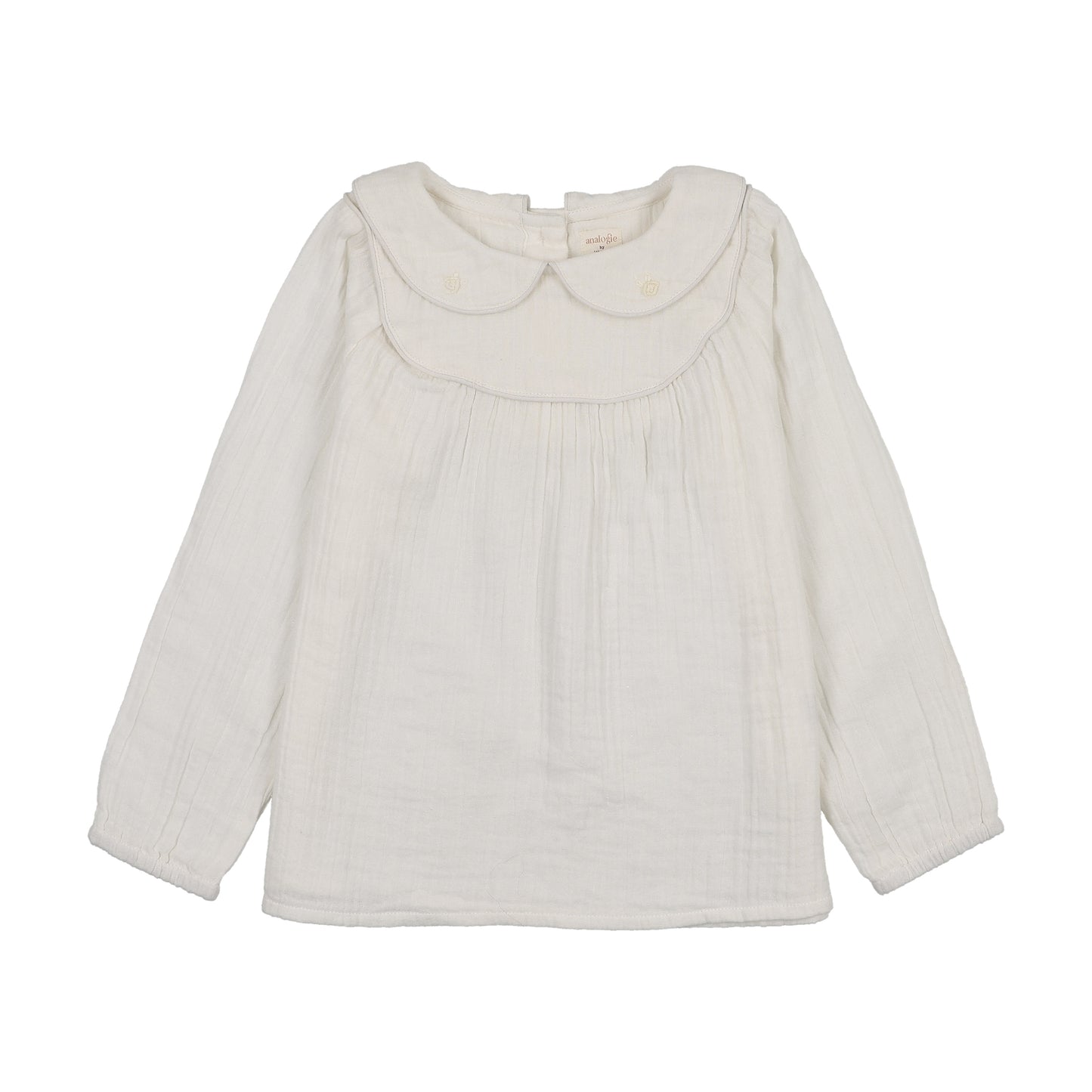 ANALOGIE CREAM/OATMEAL EMBROIDERED SHIRT