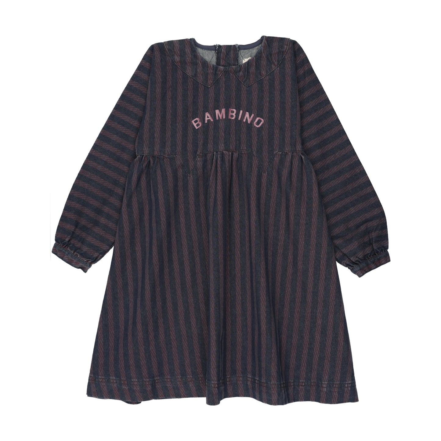 ANALOGIE DENIM/BURGUNDY DENIM DAY DRESS