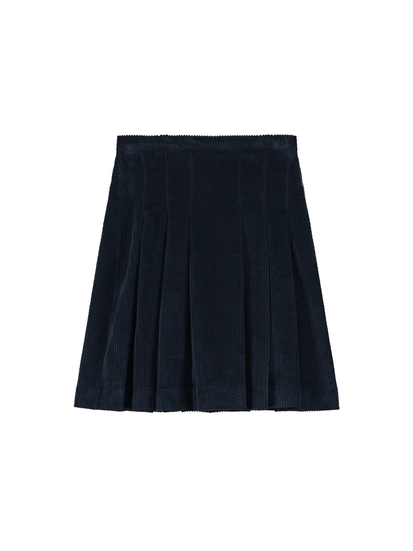TANGERINE BLUE CORDUROY PLEAT SKIRT