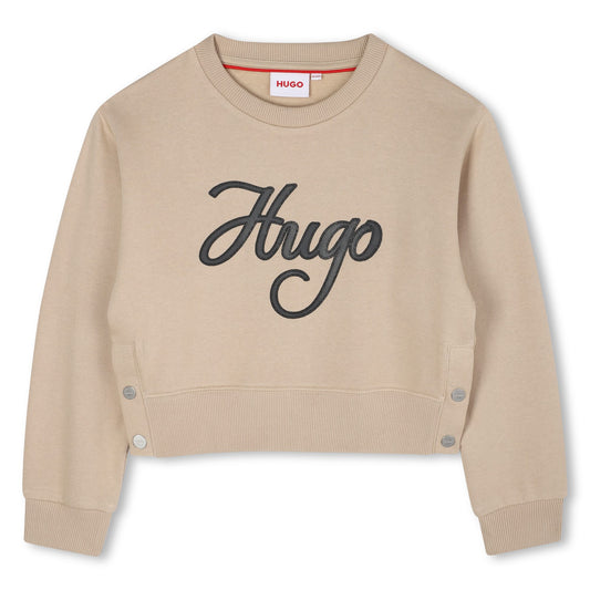 HUGO TAN LOGO SWEATSHIRT