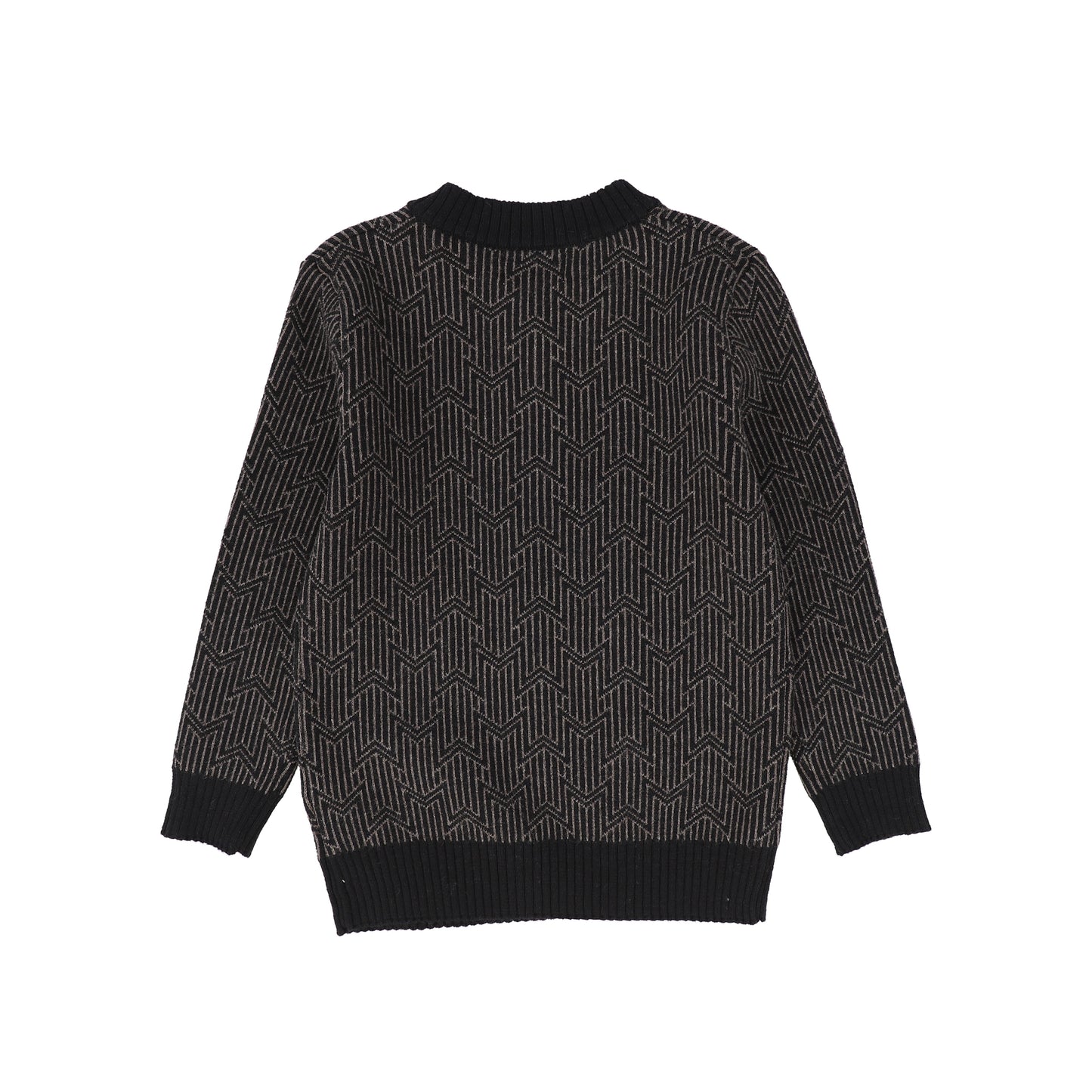 KLAI BLACK GEOMETRIC SWEATER