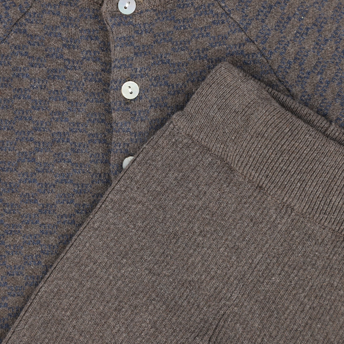 KIPP COCOA CHECKED KNIT SET