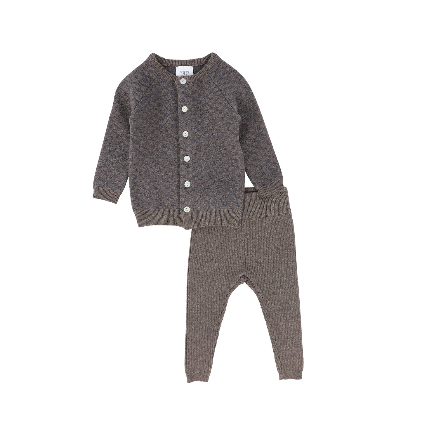 KIPP COCOA CHECKED KNIT SET