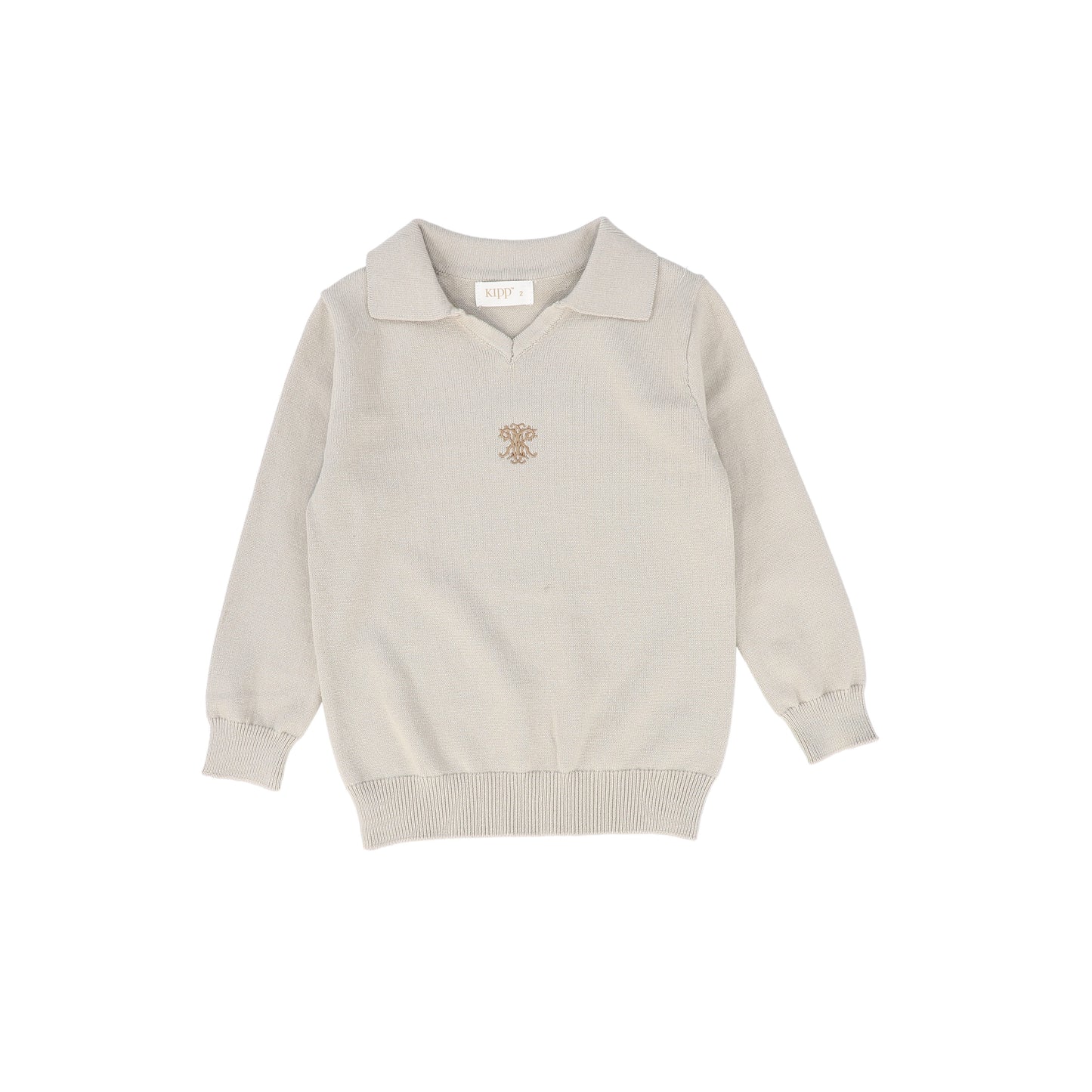 KIPP TAN POLO TEXTURED KNIT SWEATER