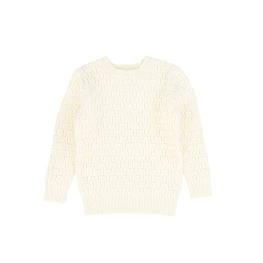 KIPP CREAM TEXTURED KNIT SWEATER