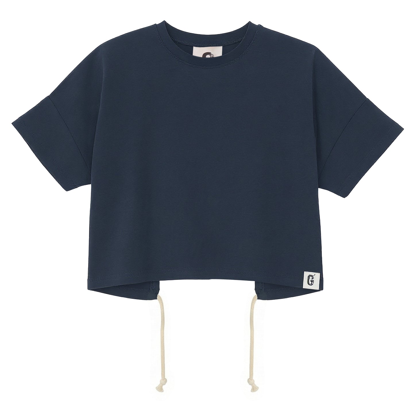 GEM NAVY DRAWSTRING T-SHIRT