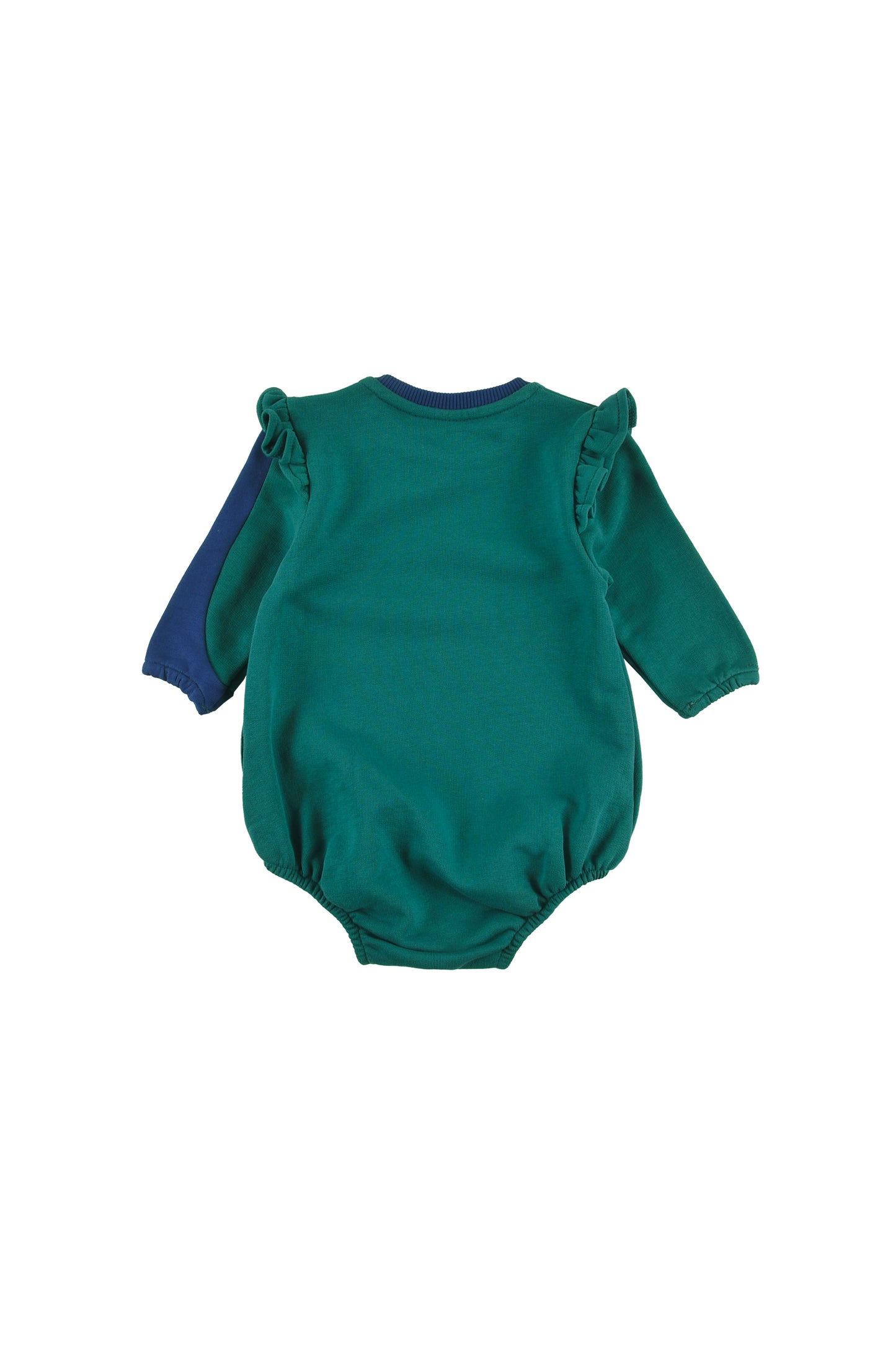 LOUD HUNTER GREEN COLORBLOCK LOGO ROMPER
