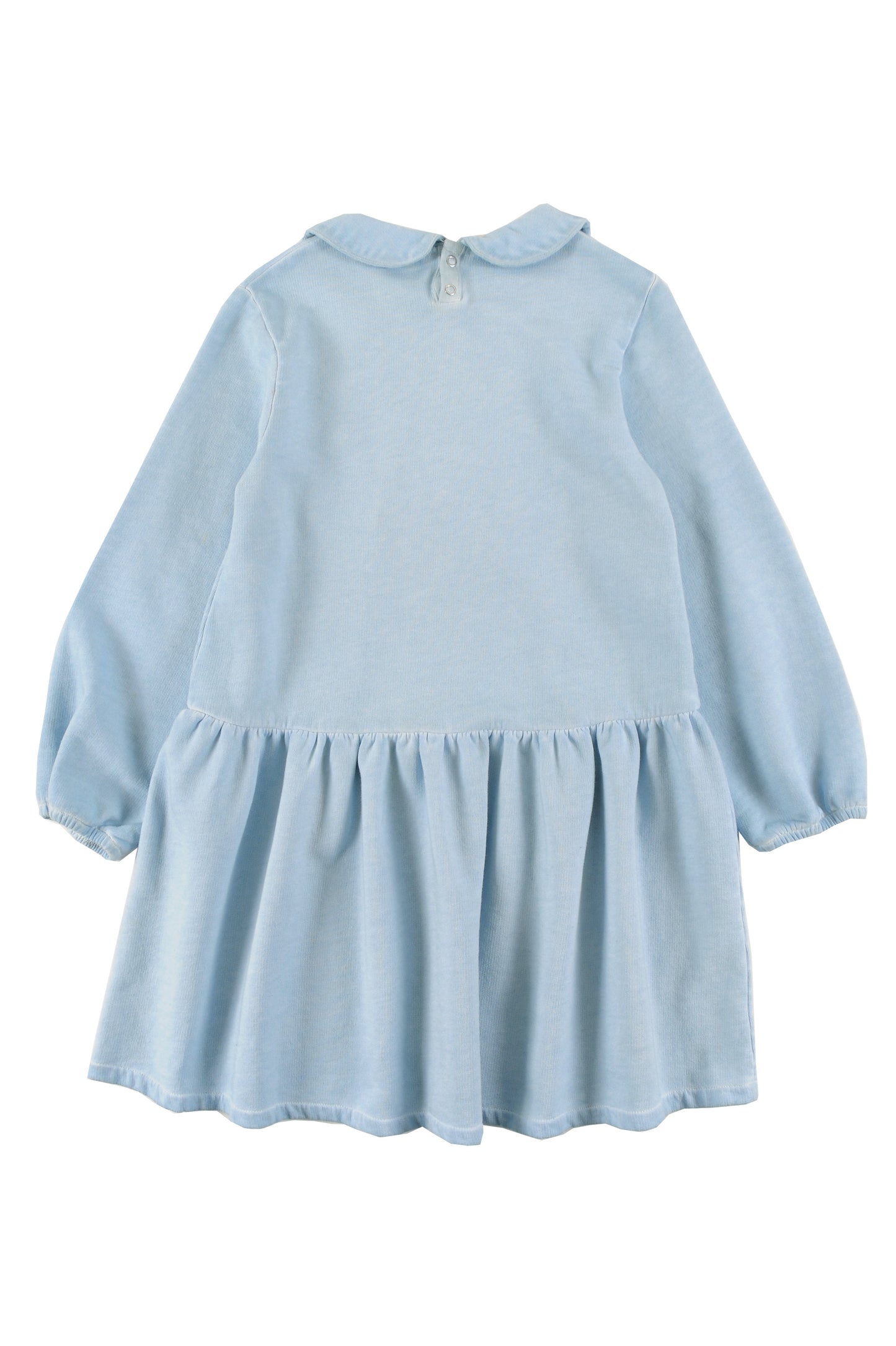 LOUD LIGHT BLUE EYES PATCH COLLAR DRESS