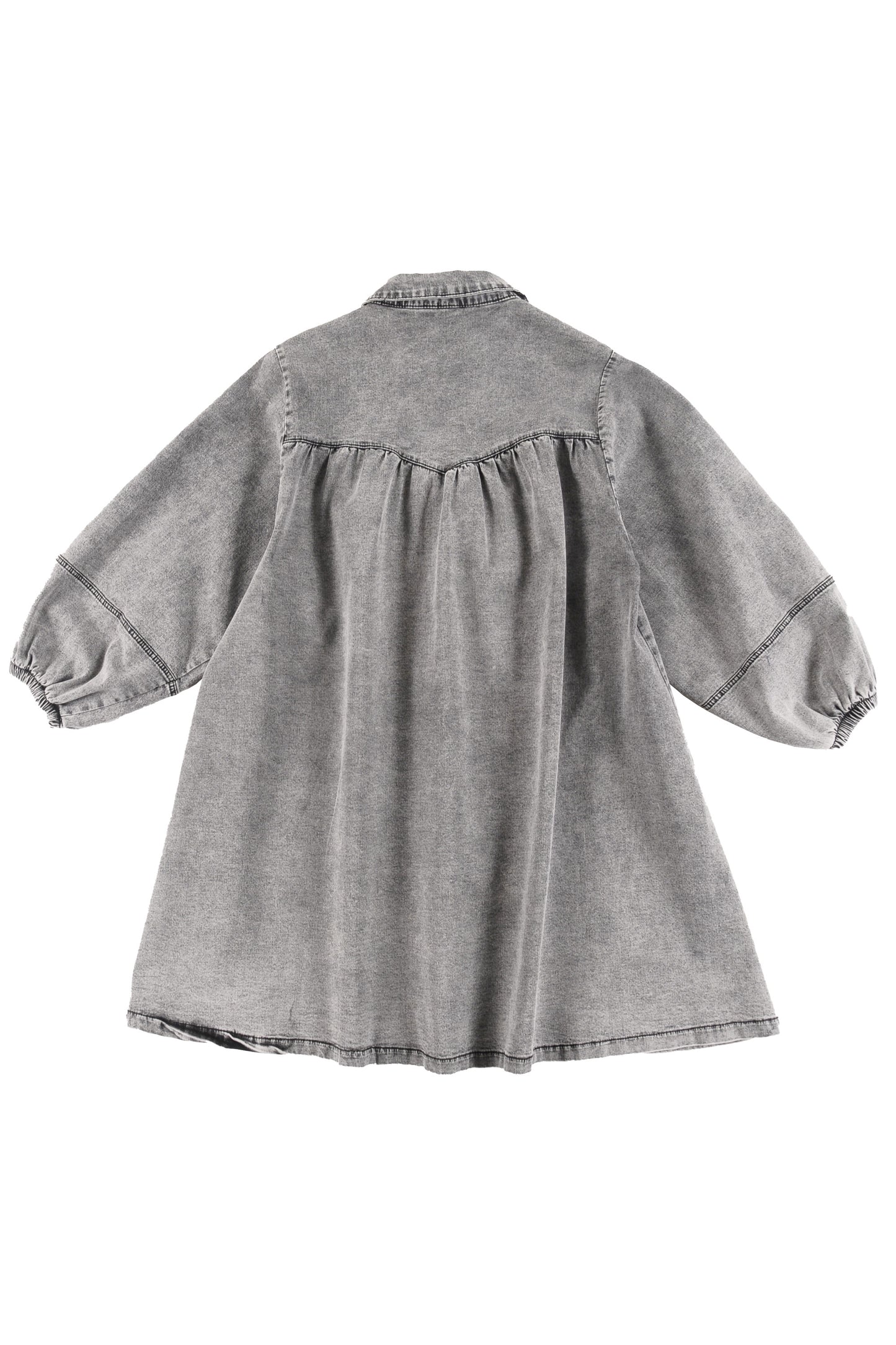 LOUD GREY WASH LOGO COLLAR DRESS