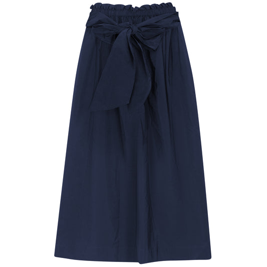 GEM NAVY TAFFETA TIE SKIRT