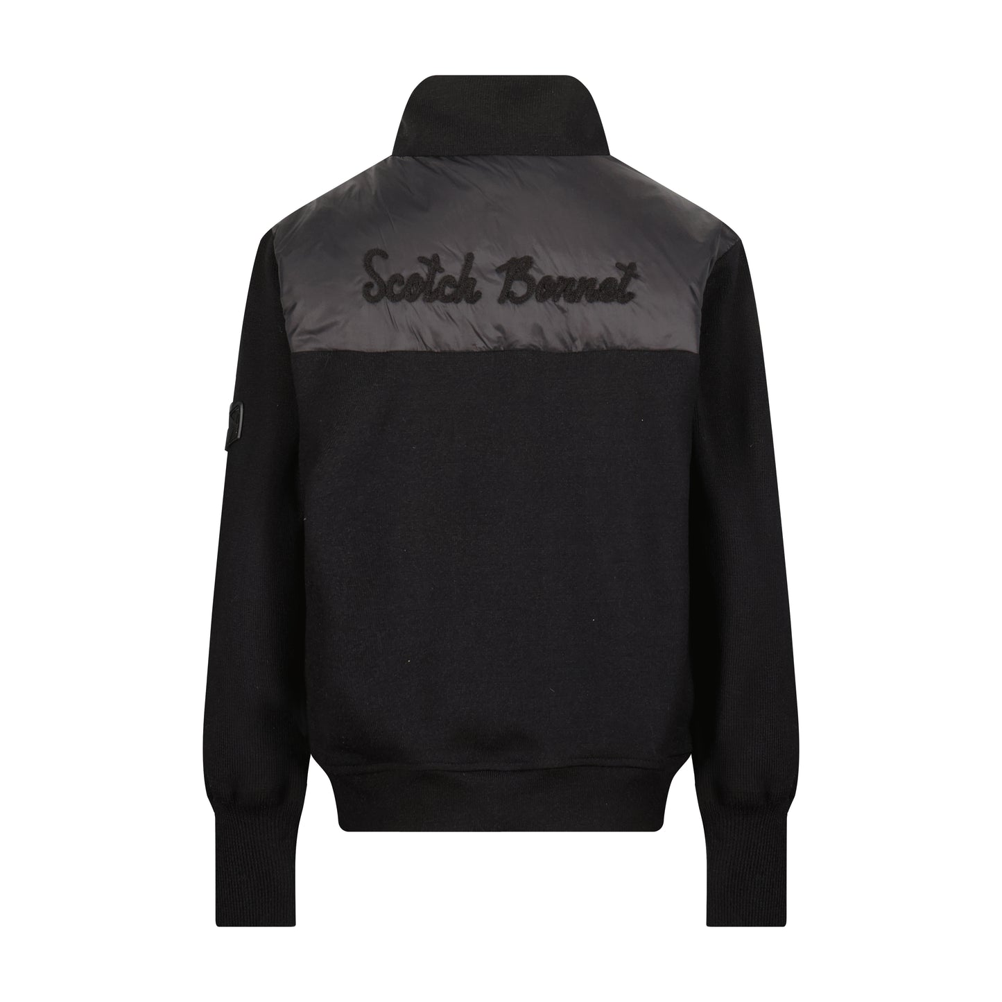 SCOTCH BONNET BLACK KNIT/PUFFER BUTTON COAT