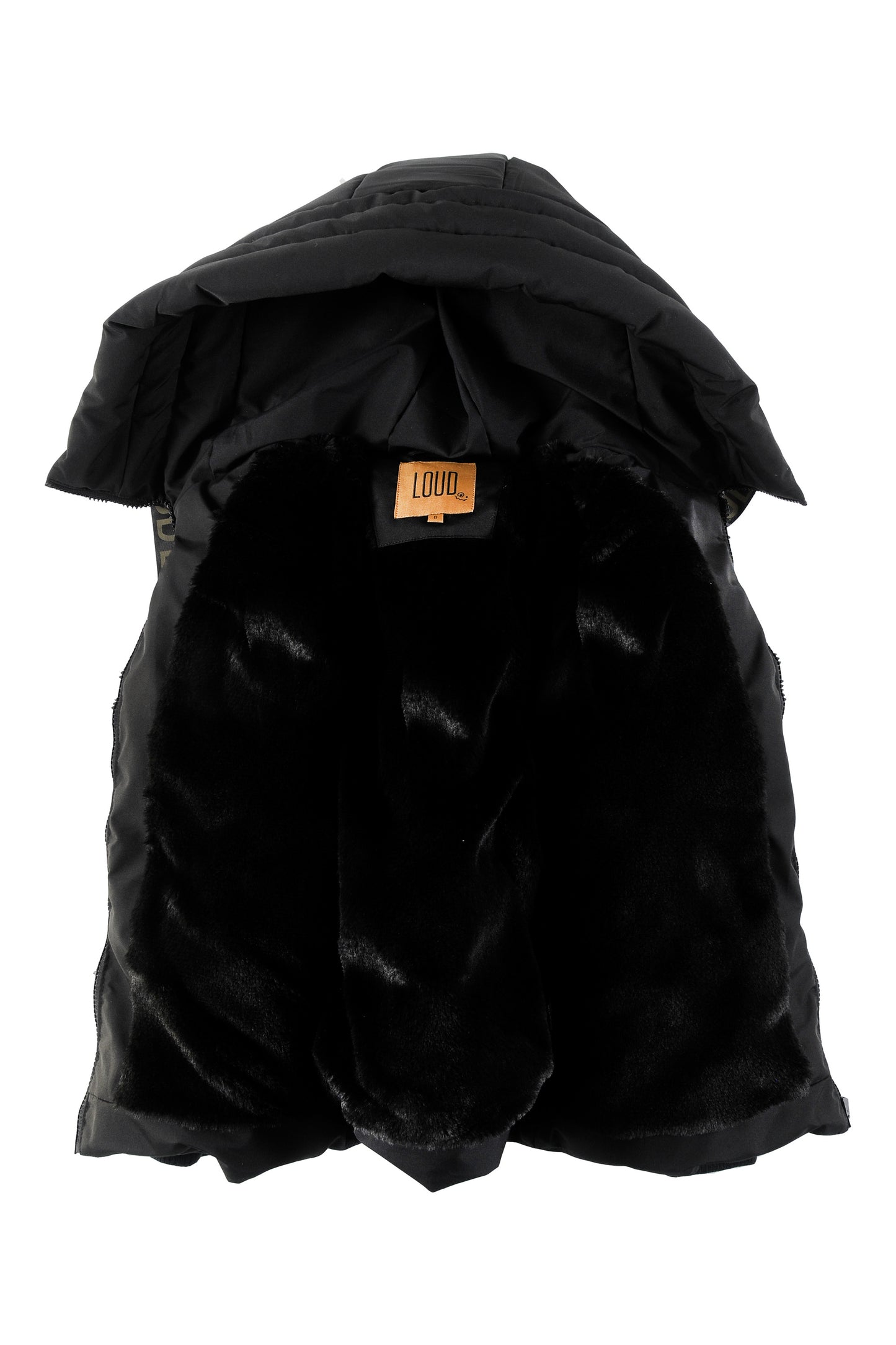LOUD BLACK FUR LINED PUFFER COAT
