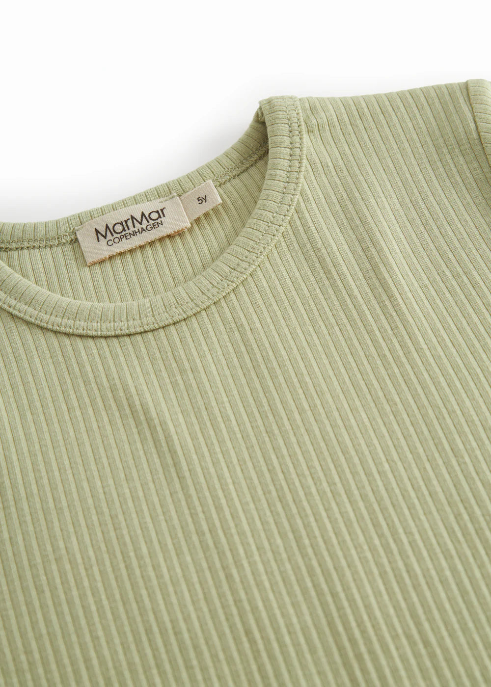 MARMAR COPENHAGEN SAGE GREEN RIBBED T-SHIRT