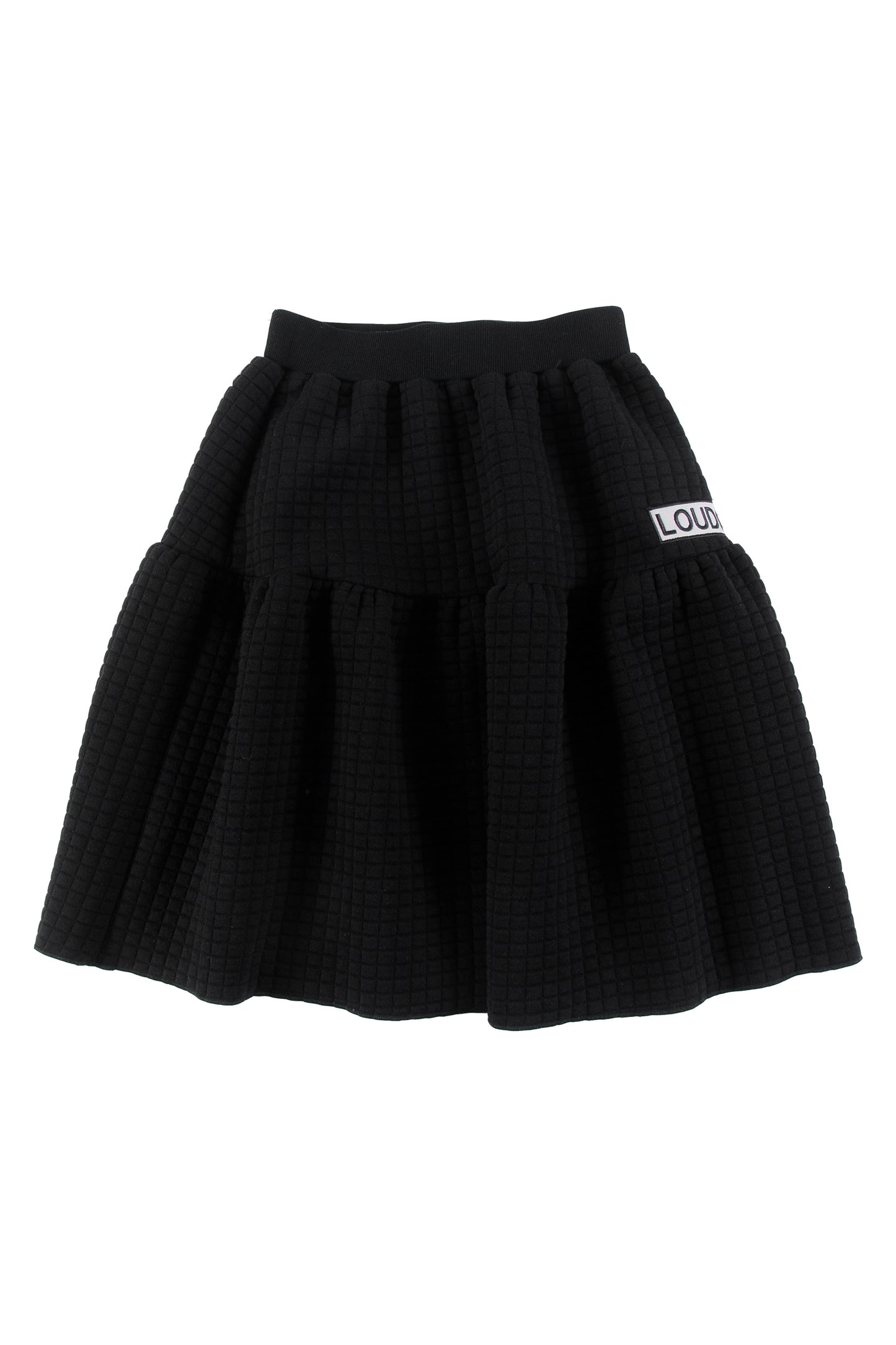 LOUD BLACK QUILTED SKIRT