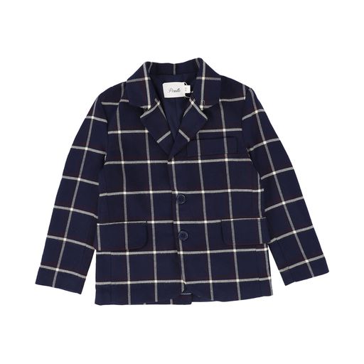 PERNILLE BLUE WHITE PLAID BLAZER