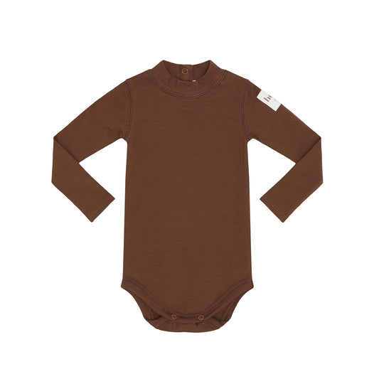 HEVEN CHILD BROWN TURTLE NECK ONESIE