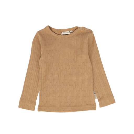 PETIT PIAO CARAMEL POINTELLE TSHIRT
