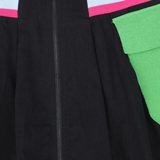 VIBE BLACK WAISTED TRIM POCKET SKIRT