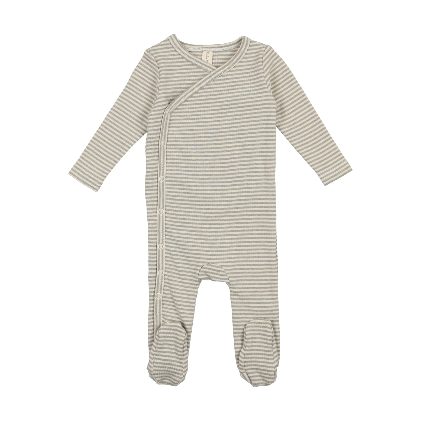 LILETTE SAGE HEATHER STRIPE FOOTIE