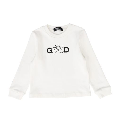 HELLO YELLOW WHITE BICYCLE SWEATSHIRT