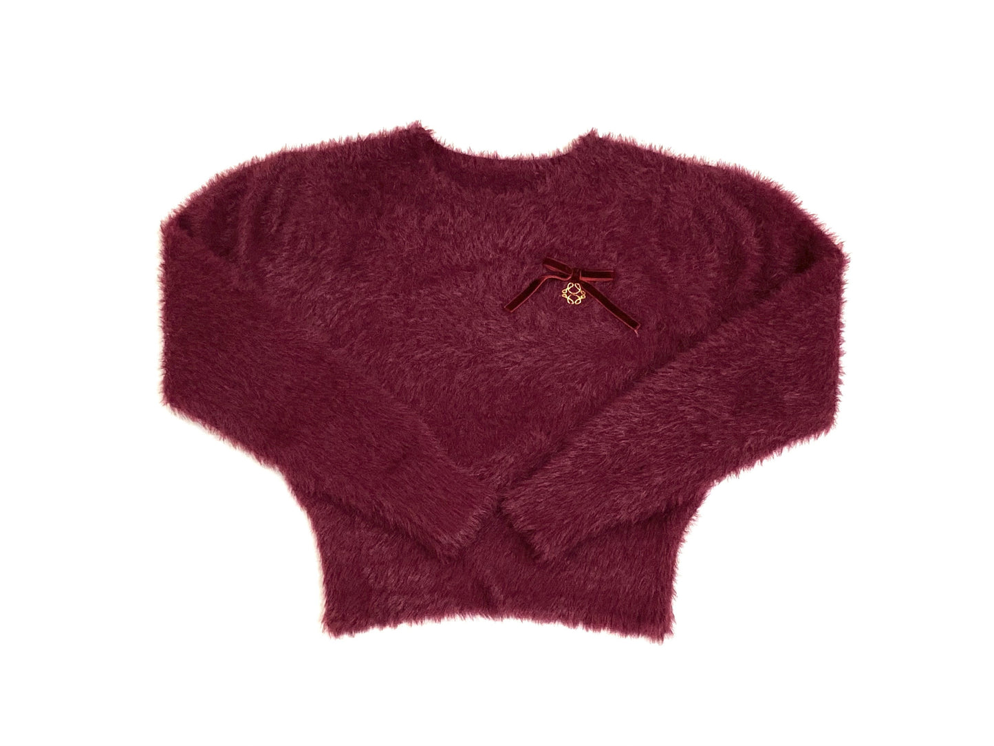 COTTIER BURGUNDY RIBBON SWEATER