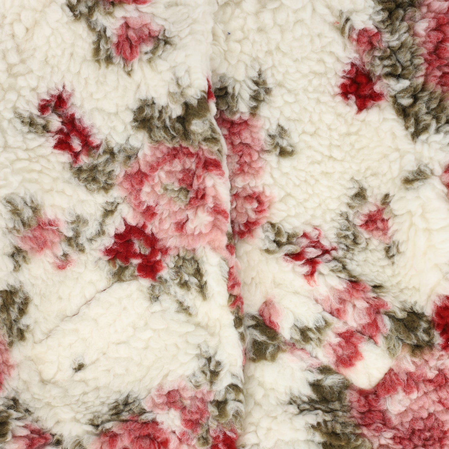 PICCOLA LUDO CREAM FLORAL SHERPA JACKET