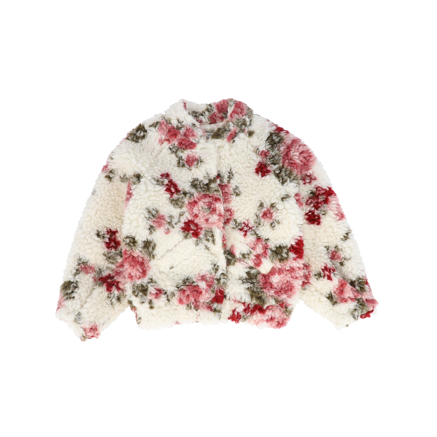 PICCOLA LUDO CREAM FLORAL SHERPA JACKET