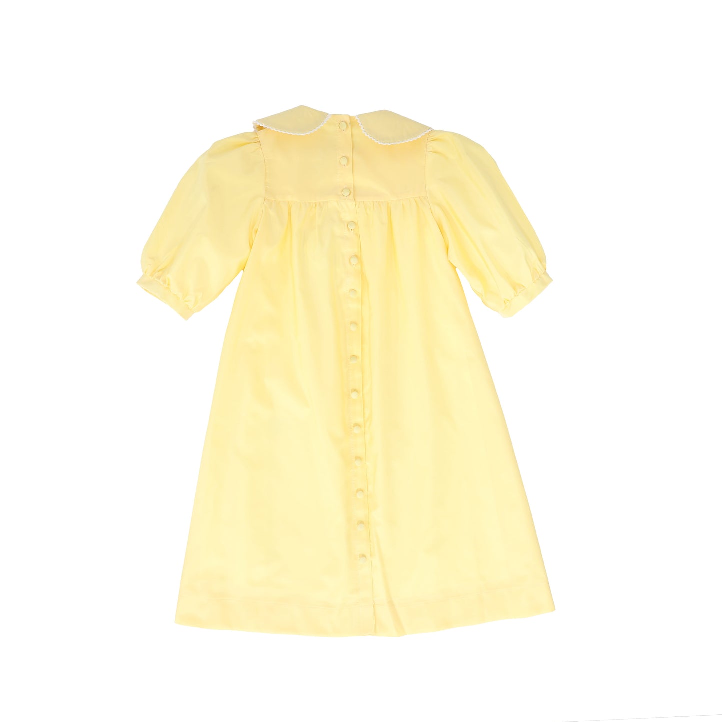 JOUET YELLOW CROCHET PETER PAN COLLAR GOWN