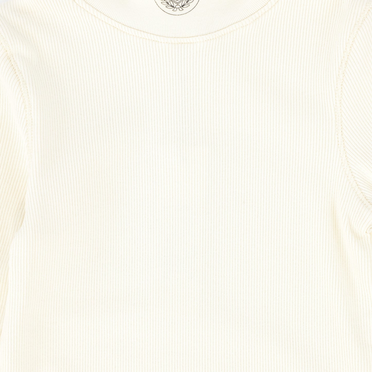 LITTLE PARNI IVORY LOGO MOCKNECK SHIRT