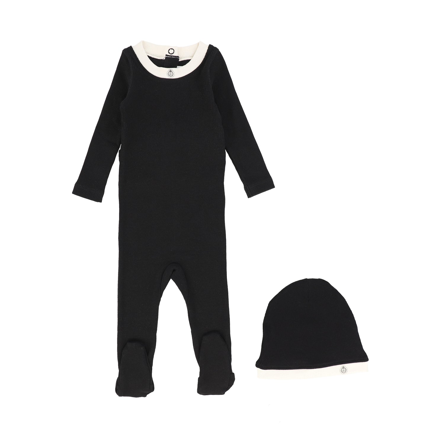 LITTLE PARNI BLACK LOGO FOOTIE