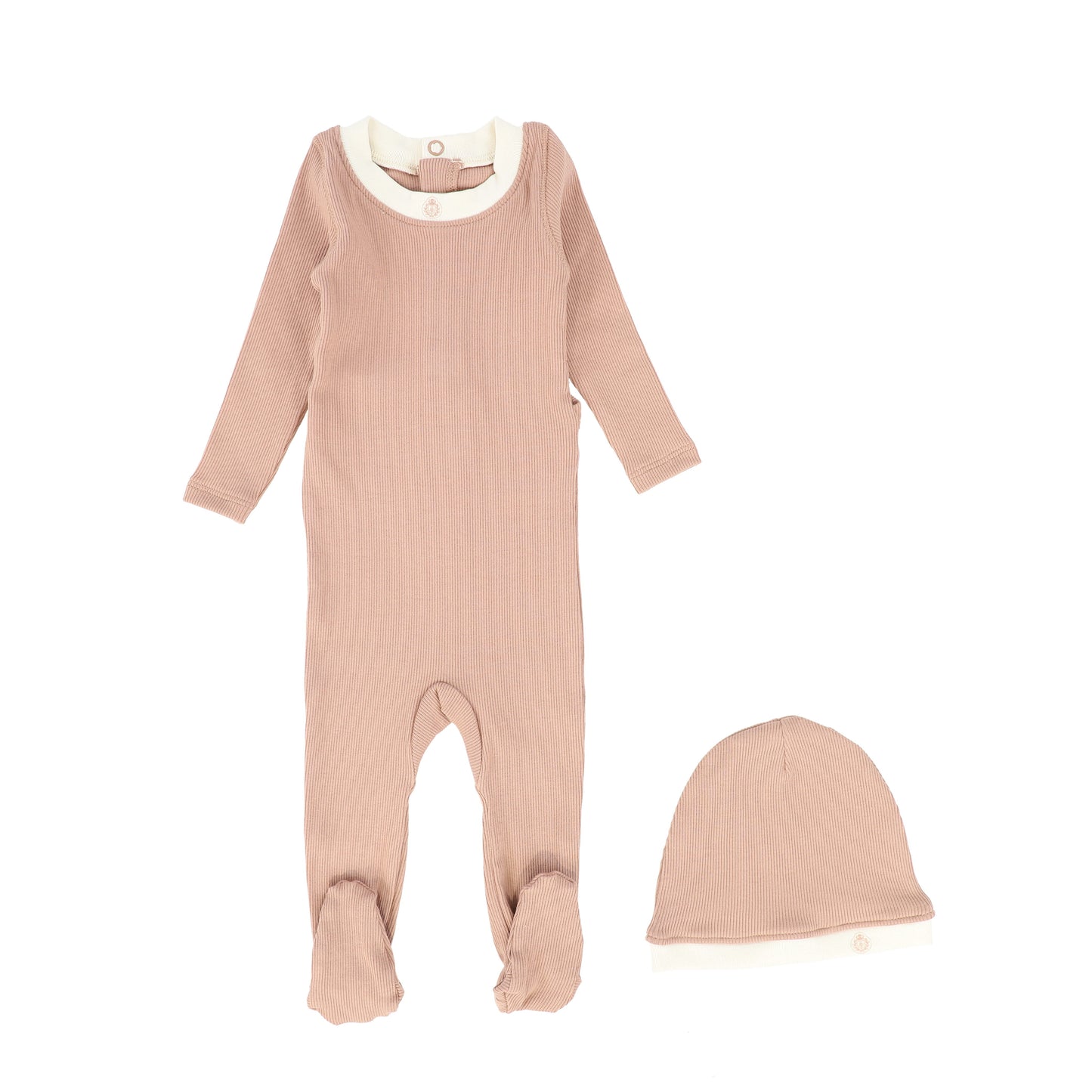 LITTLE PARNI PINK LOGO COLLAR FOOTIE