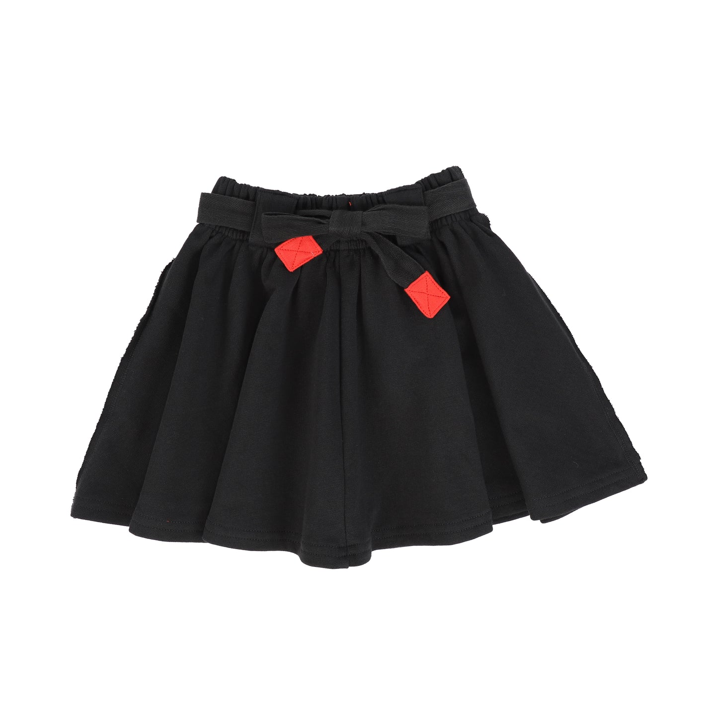 LITTLE PARNI BLACK DRAWSTRING SKIRT