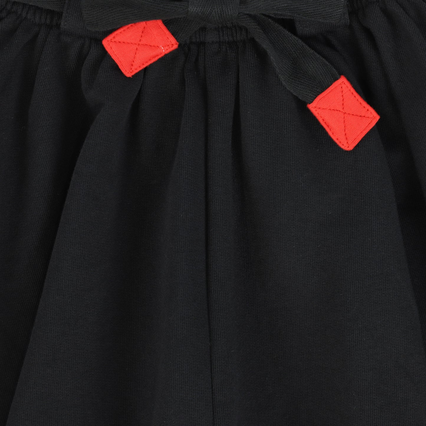 LITTLE PARNI BLACK DRAWSTRING SKIRT