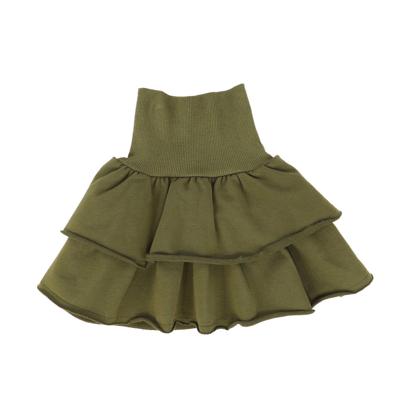 LITTLE PARNI GREEN TIERED SKIRT