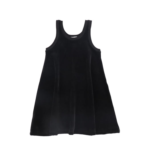 LITTLE PARNI BLACK VELOUR JUMPER