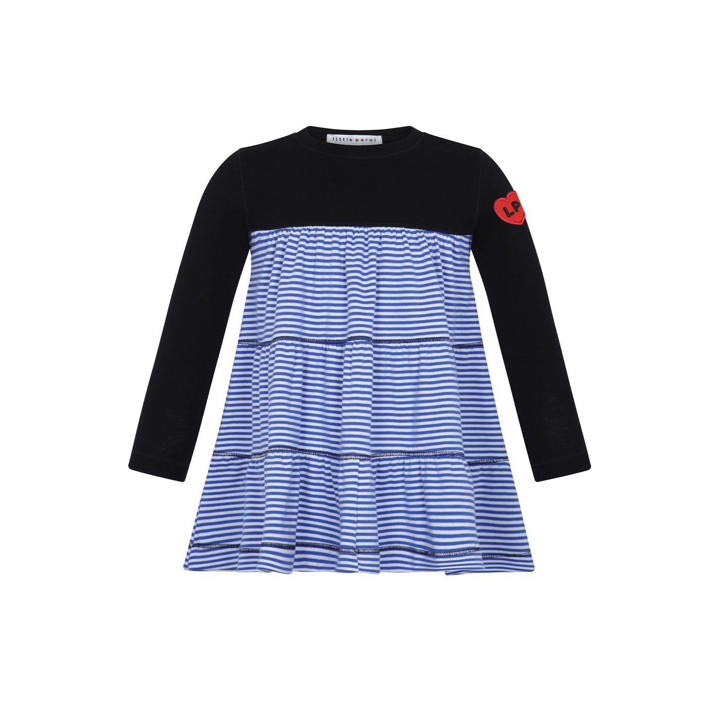 LITTLE PARNI ROYAL BLUE VARSITY DRESS