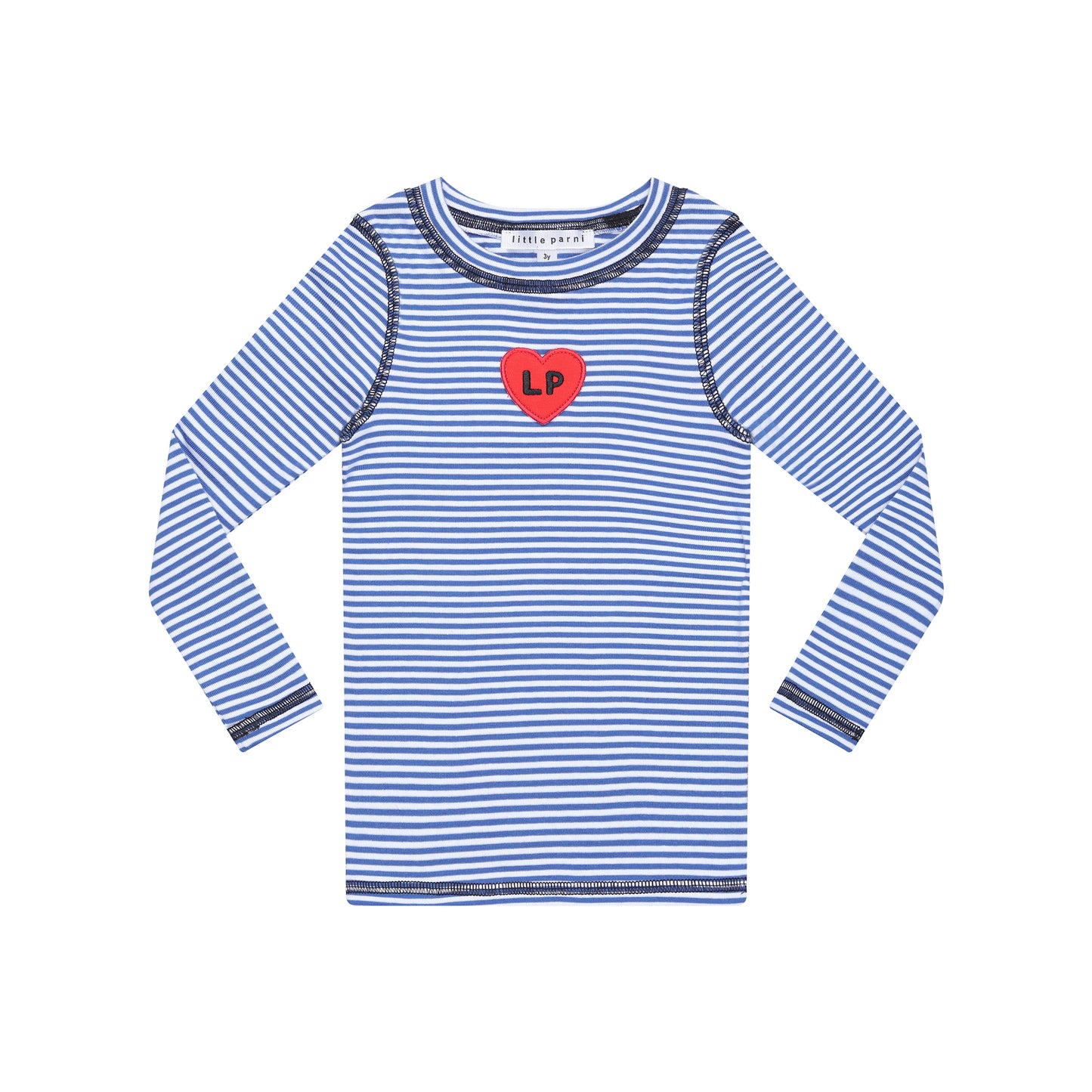 LITTLE PARNI ROYAL BLUE STRIPE T-SHIRT