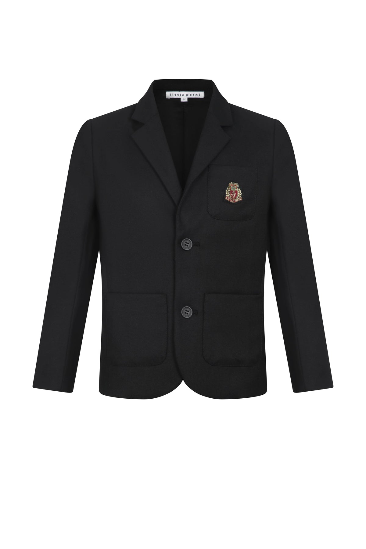 LITTLE PARNI BLACK EMBLEM BLAZER
