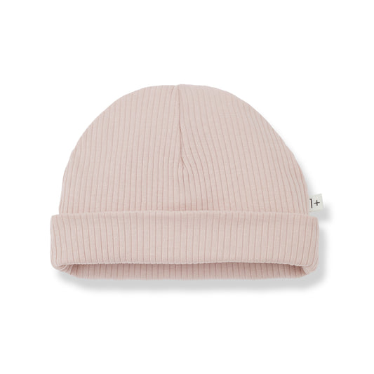 1 + IN THE FAMILY NATURAL RIBBED BEANIE [FINAL SALE]