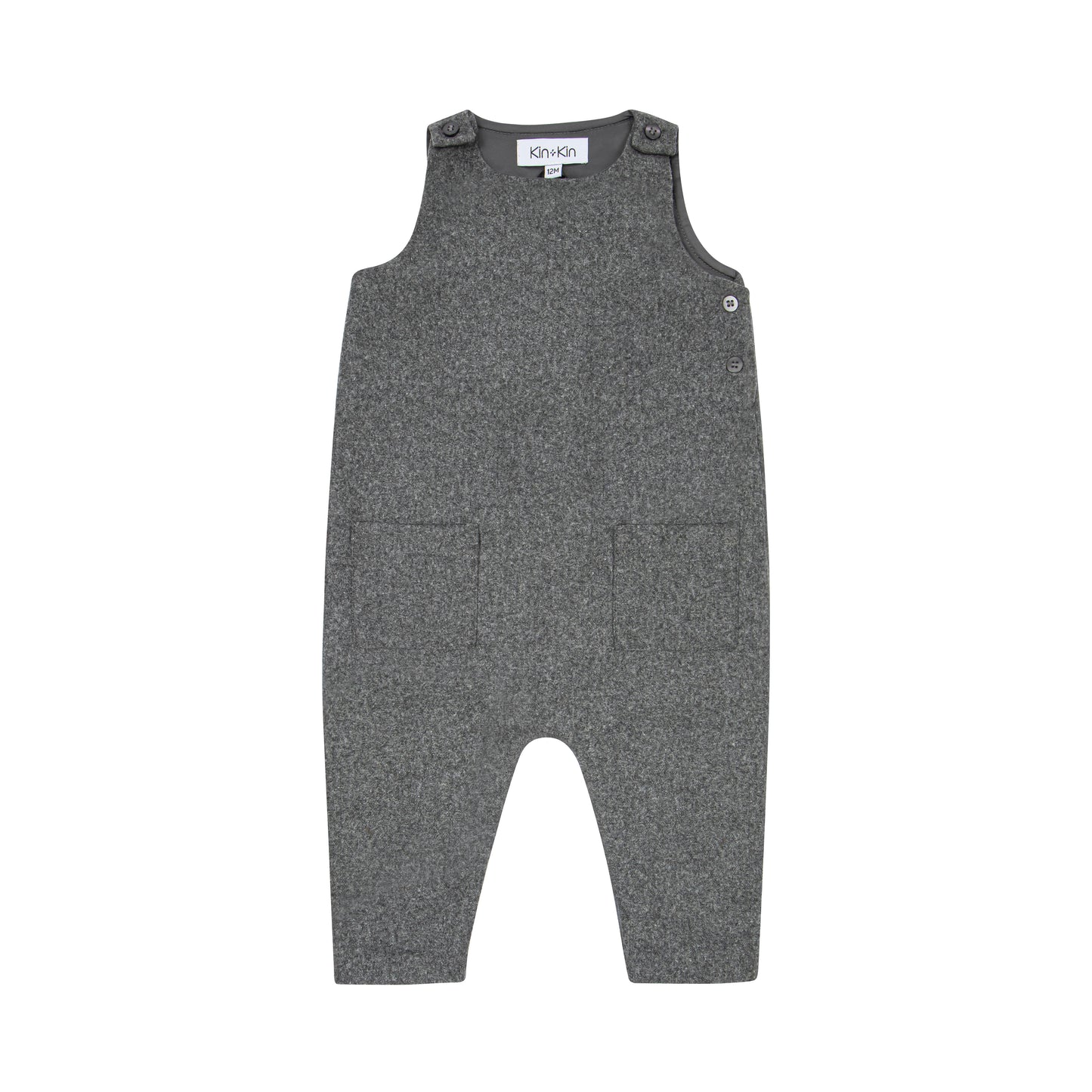 KIN & KIN GREY POCKET ROMPER