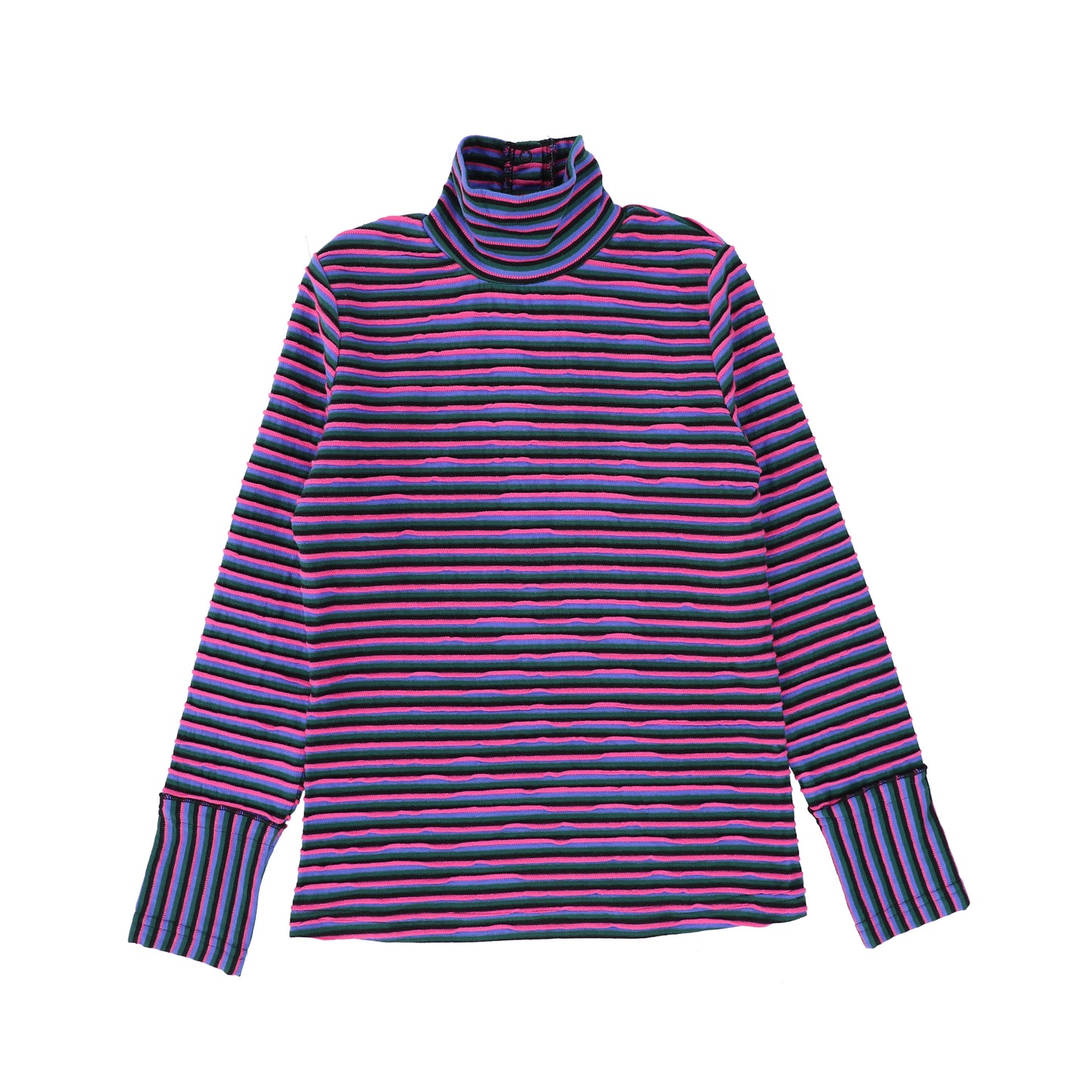 HEY KID PINK STRIPED TURTLENECK