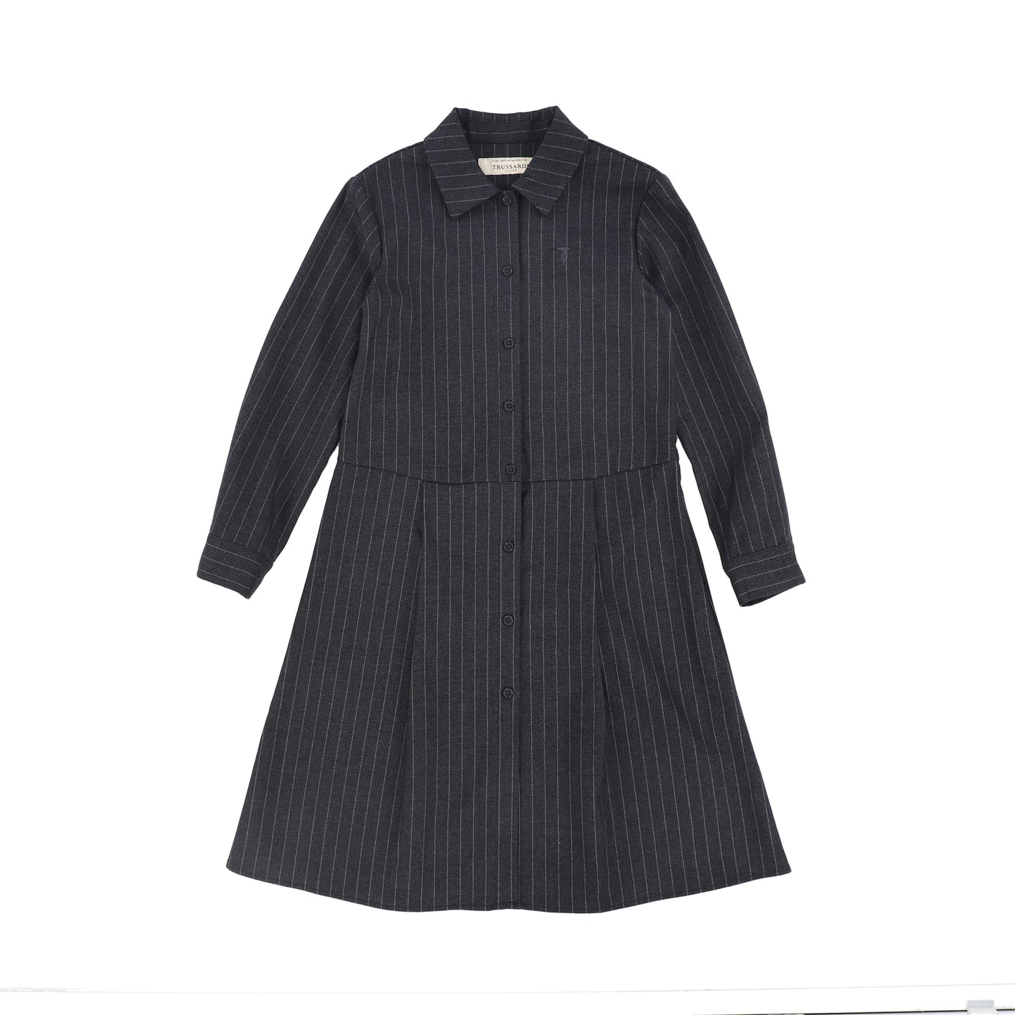 TRUSSARDI GREY/WHITE MIDI DRESS