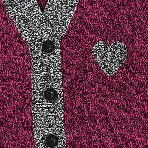 HEY KID PINK HEART CARDIGAN