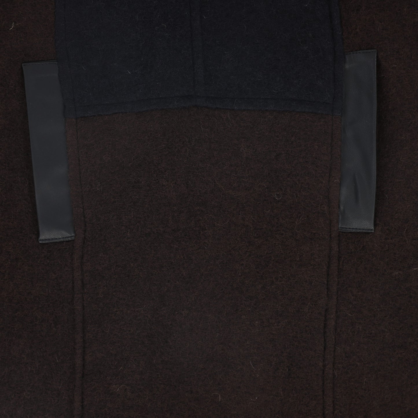 VENERA ARAPU BROWN WOOL OVERLAY LOGO DRESS